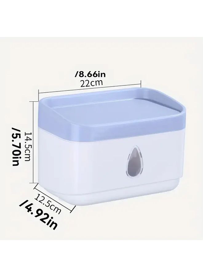 White Self Adhesive Wall Mounted Toilet Paper Holder Space Saving Bathroom Kitchen Storage - Image 3