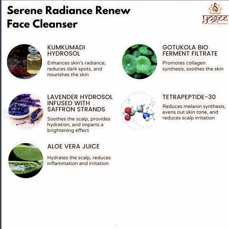 YOGEE Organic & Natural Face Wash | Cleanser For Men & Women | Sulphate & Paraben Free | Suitable for All Skin Types | Pure & Gentle Face Wash for Healthy Skin | 30 ml - Image 3