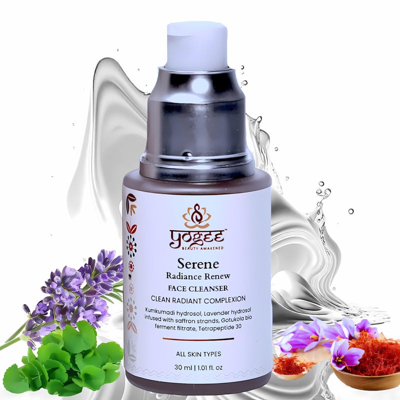 YOGEE Organic & Natural Face Wash | Cleanser For Men & Women | Sulphate & Paraben Free | Suitable for All Skin Types | Pure & Gentle Face Wash for Healthy Skin | 30 ml - Image 1