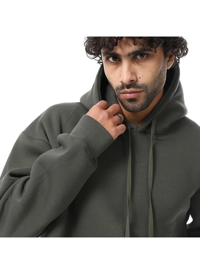 كوب سويت شيرت رجالي بغطاء رأس سادة بأكمام طويلة