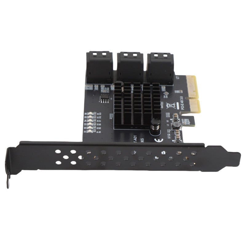 ساتا بطاقة توسعة PCIE إلى 6 منافذ Serial ATA3.0 للقرص الصلب بسرعة 6G، مزودة بمجموعة شرائح ASM1166 وواجهة PCI-E3.0 GEN3 4X - Image 4