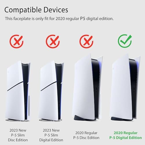 Dobewingdelou Faceplate for PS5 with Cooling Vents and Dust Filter DOBEWINGDELOU Face Plate Console Cover Replacement Side Plate Shell for PS5 Digital Edition Dustproof Accessories ABS Case Black - Image 3