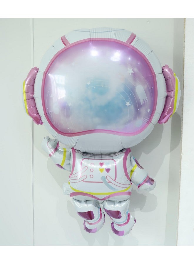 CYMYLAR 8Pcs Astronaut Rocket Balloons for Girls/Purple Space Rocket Balloons/Two the Moon Birthday Girl Party Decor/Galaxy Planet Space Travel UFO Baby Shower/Outer Planet for Girl  - Image 3