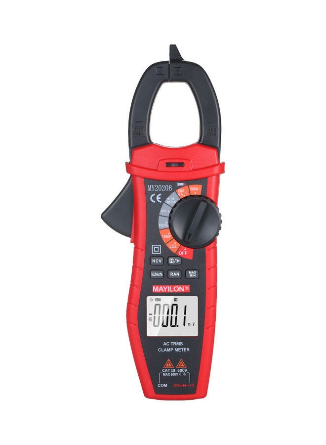 NIBEMINENT Digital AC Current Clamp Meter Black/Red 28.30X5.60X12.00cm - Image 2