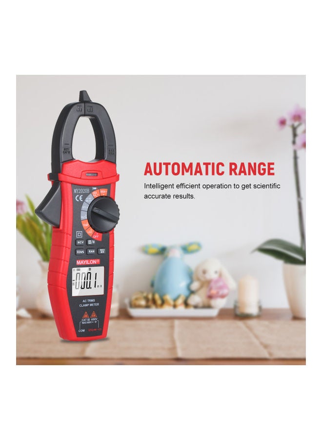 NIBEMINENT Digital AC Current Clamp Meter Black/Red 28.30X5.60X12.00cm - Image 5