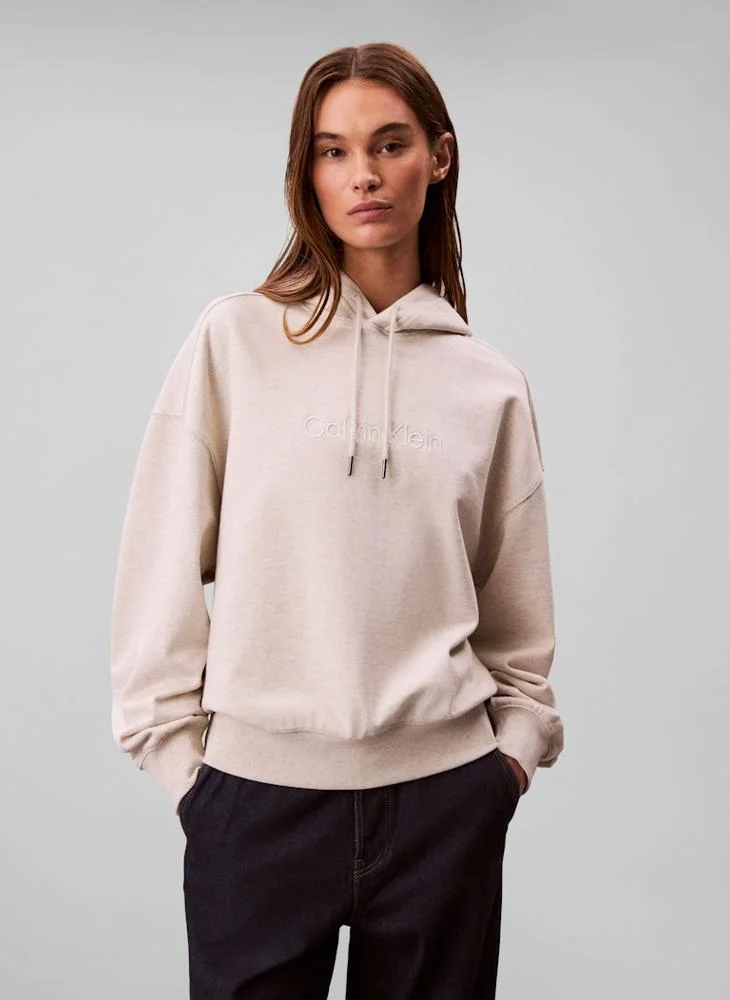 CALVIN KLEIN  Logo Pullover Hoodie for Women | Best Price UAE