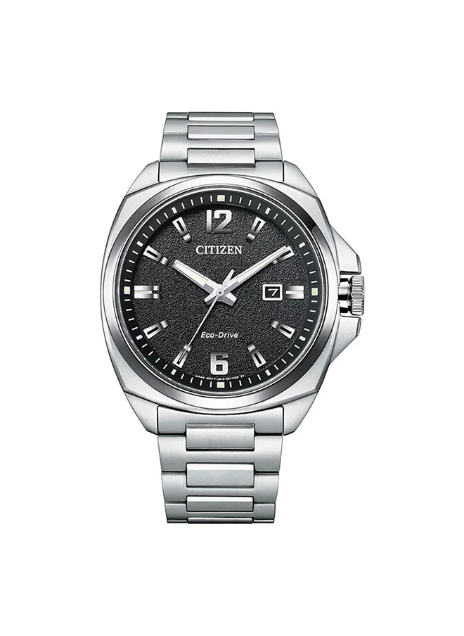 سيتيزن Men's Analog Tonneau Shape Stainless Steel Wrist Watch AW1720-51E - 45.8 Mm