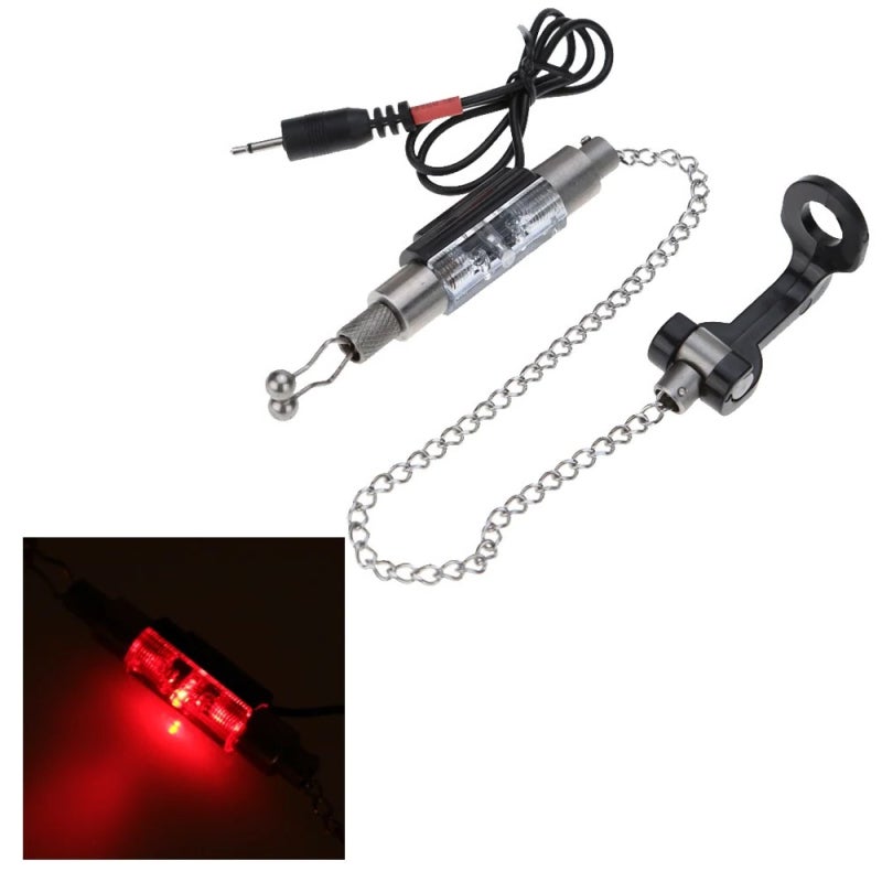 COONOR Wireless Digital Fishing LED Alarm Alert Set 4 Fishing Bite Alarm + 1 Receiver with LCD Screen Indicator + 4 Stainless Steel Chain Hanger Illuminated Swinger in Case Carp Fishing - Image 3