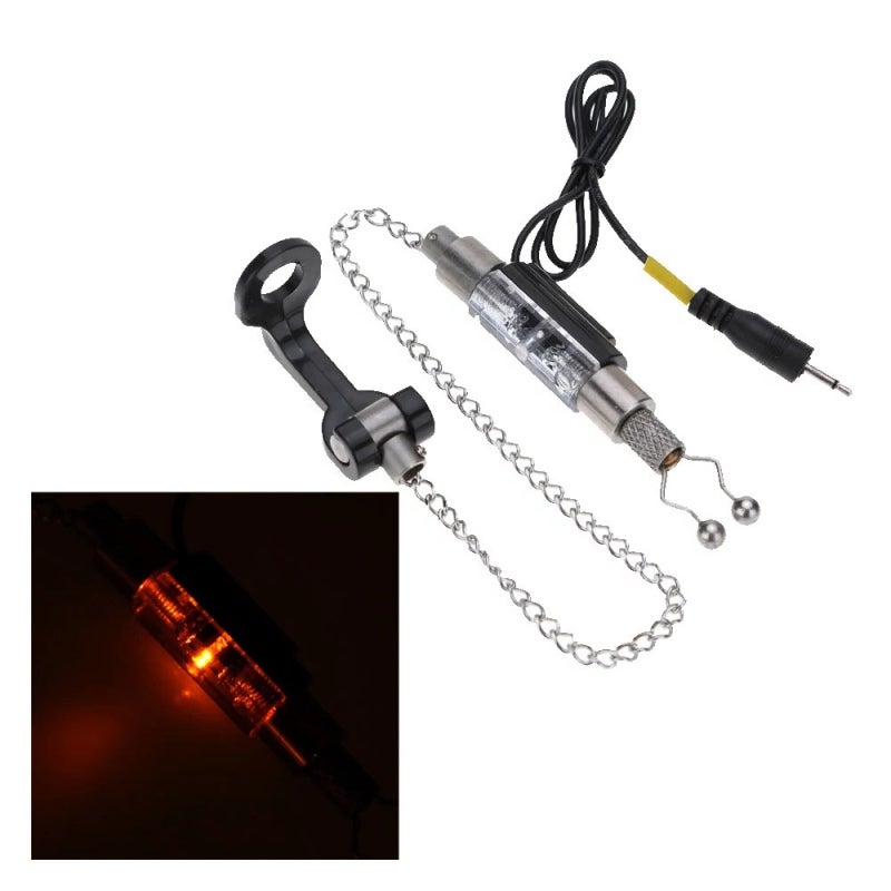 COONOR Wireless Digital Fishing LED Alarm Alert Set 4 Fishing Bite Alarm + 1 Receiver with LCD Screen Indicator + 4 Stainless Steel Chain Hanger Illuminated Swinger in Case Carp Fishing - Image 4