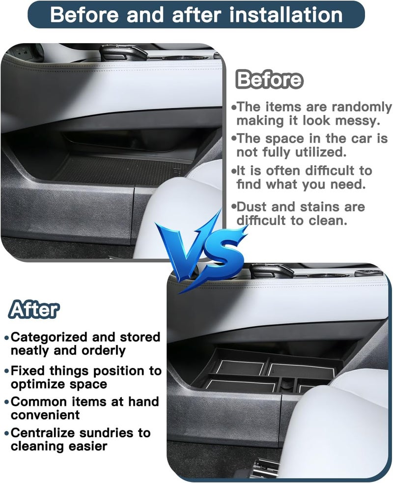 Ruiya Car Center Console Organizer for 2021-2022 Nissan Rogue T33 with USB Hole - Image 3