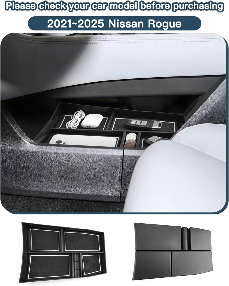 Ruiya Car Center Console Organizer for 2021-2022 Nissan Rogue T33 with USB Hole - Image 2