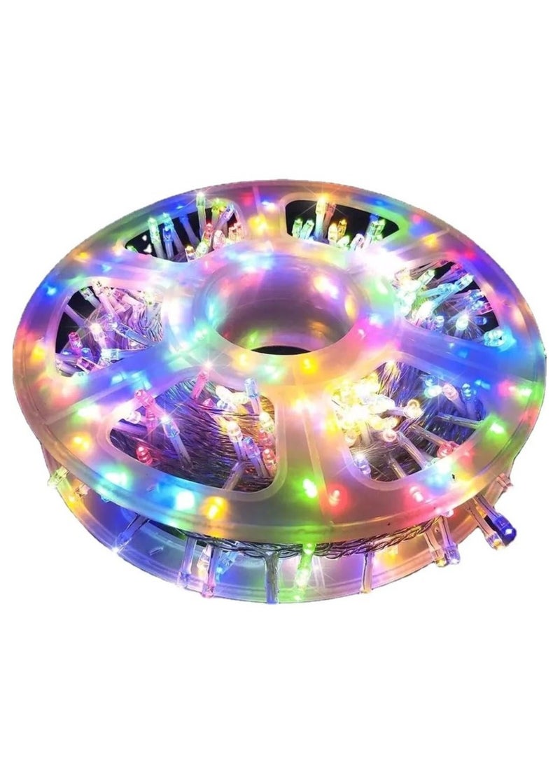 VIO 50M LED String Lights Reel for Indoor Outdoor Use Festive Lights Plug in Twinkle Lights for Trees Room Bedroom Wedding Birthday Eid Ramadan Diwali New Year Multicolor Lights Clear Wire - Image 1