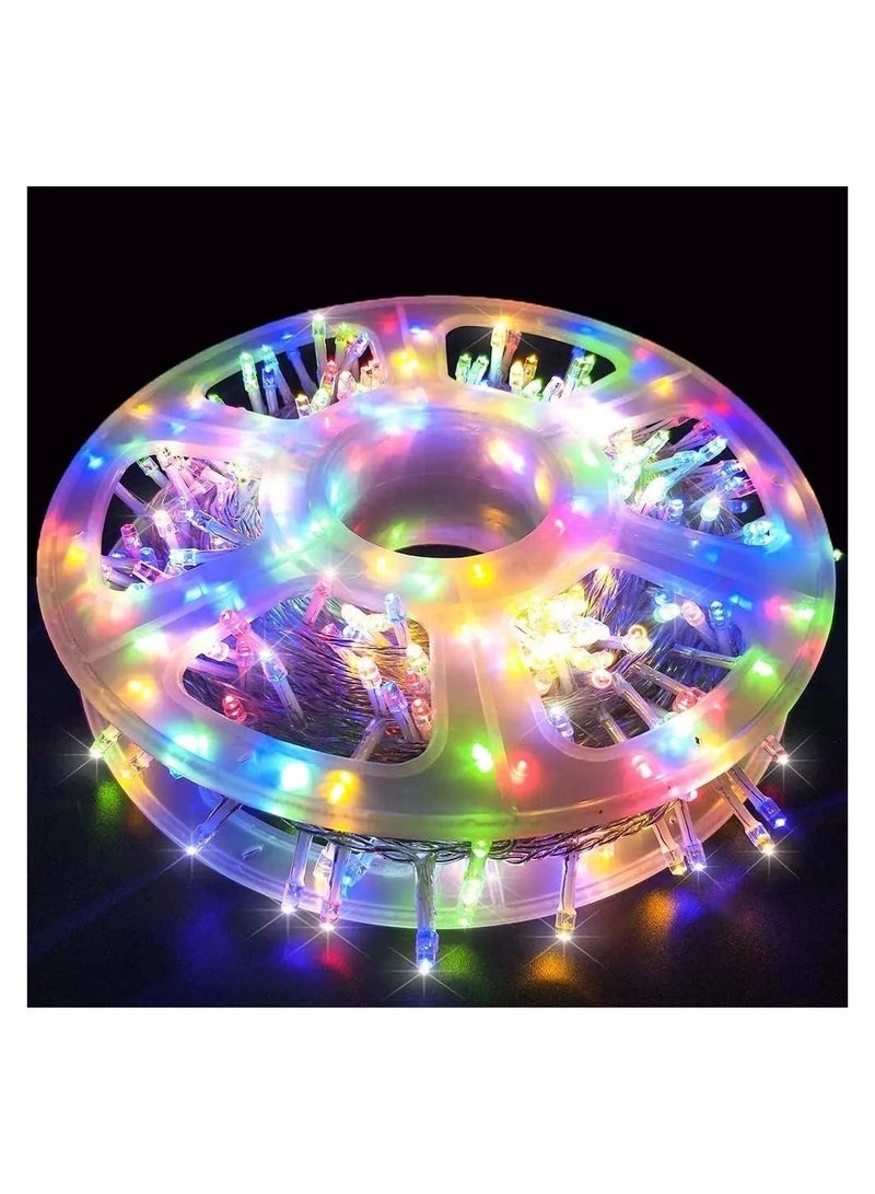 VIO 50M LED String Lights Reel for Indoor Outdoor Use Festive Lights Plug in Twinkle Lights for Trees Room Bedroom Wedding Birthday Eid Ramadan Diwali New Year Multicolor Lights Clear Wire - Image 4