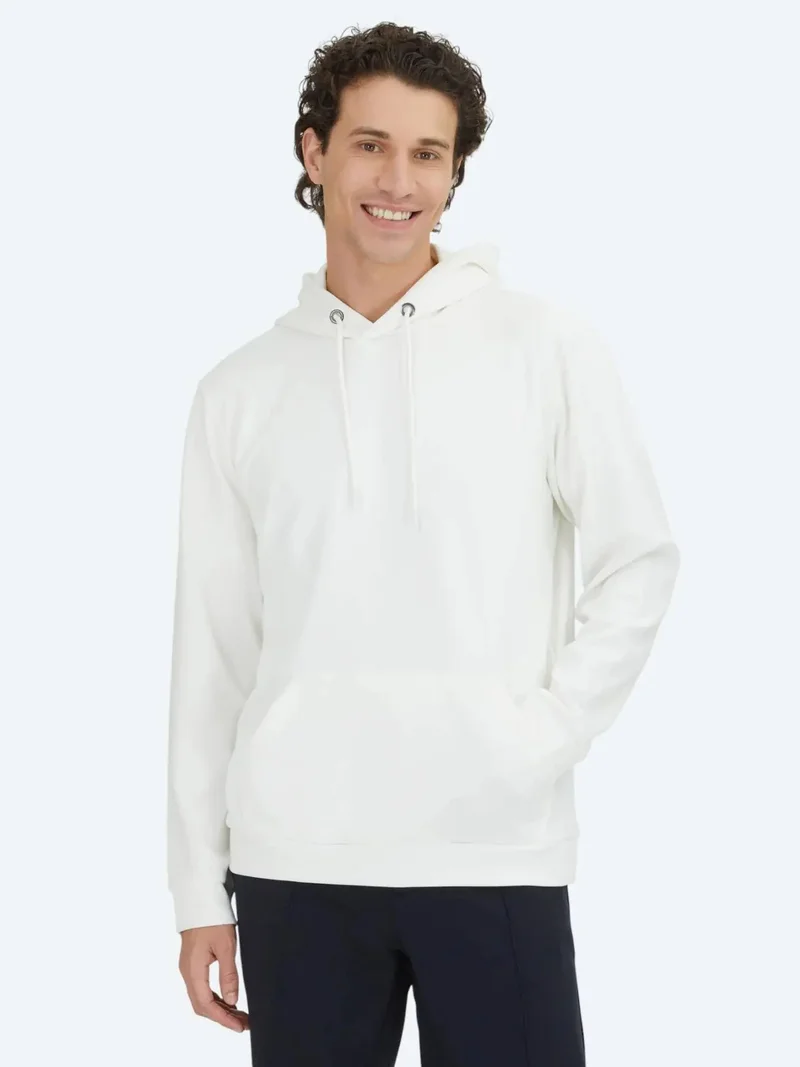 كيب سويت شيرت بغطاء رأس بلون بيج فاتح