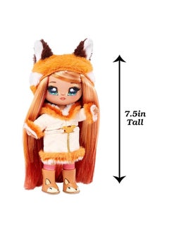 MGA Entertainment Camping Dolls Sierra Foxtail Fox Inspired 7.5" Fashion Doll with Orange Hair and Plush Fox Sleeping Bag, 2 in 1 Gift | Toy for Kids | AgeGroup :  5+ Years,  - Image 4