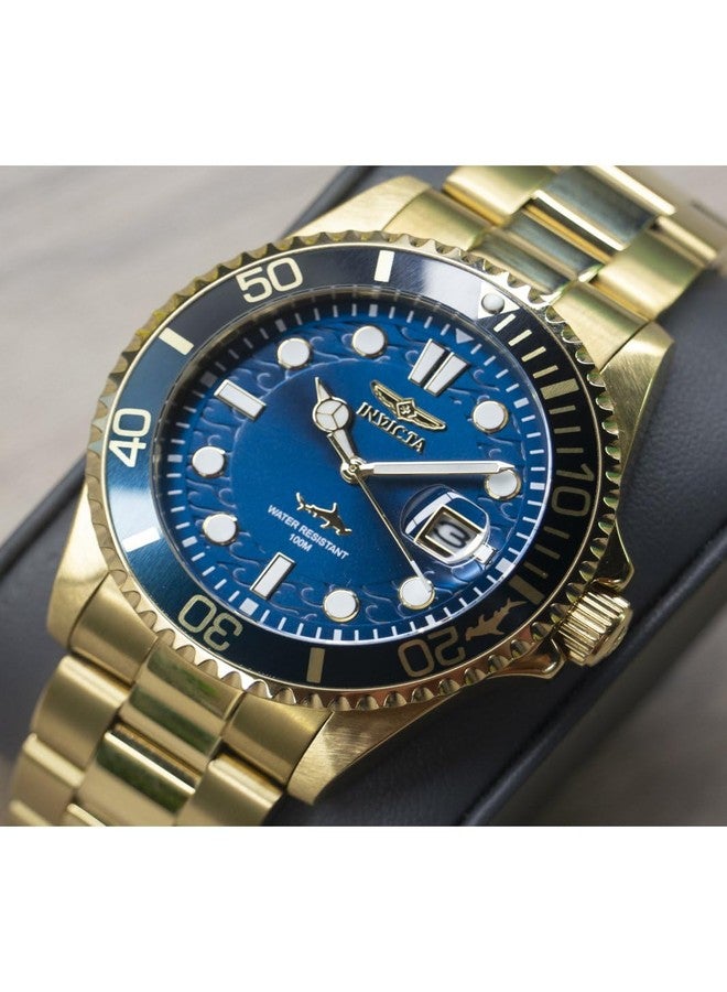 Invicta Pro Diver Men 43mm Stainless Steel Gold Blue dial PC32 Quartz, 30810 - Image 4