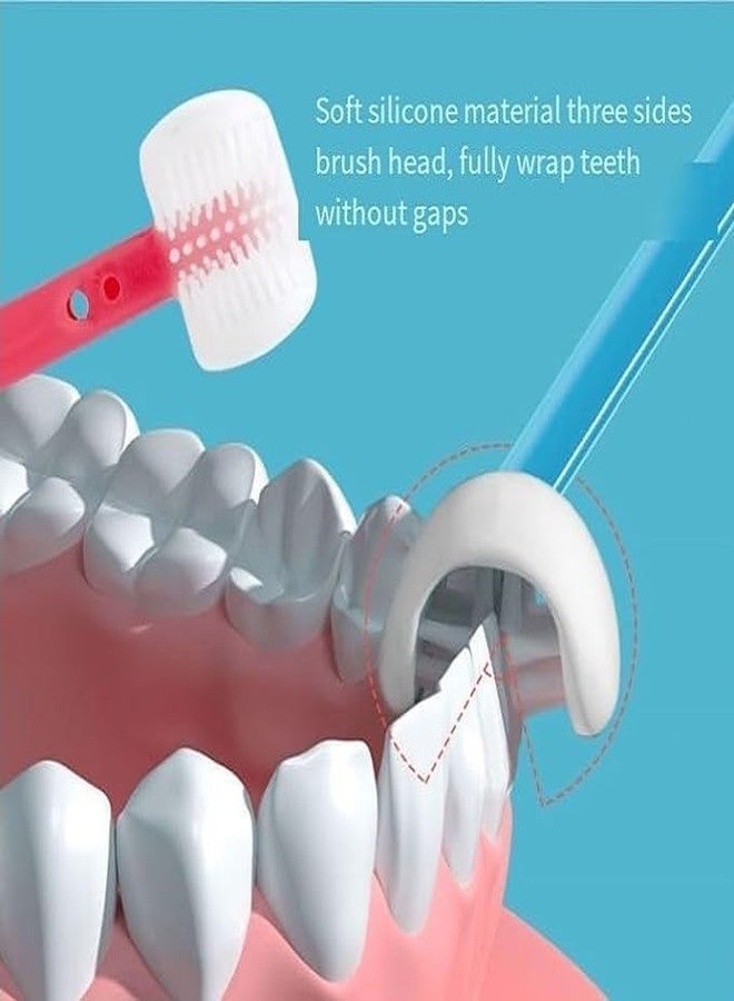 vietnam 1 pc Three Sided Toothbrush for Kids Children's 3D Kids Three-Sided Training Soft Bristle - Image 3