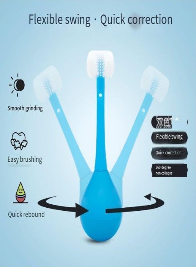 vietnam 1 pc Three Sided Toothbrush for Kids Children's 3D Kids Three-Sided Training Soft Bristle - Image 2