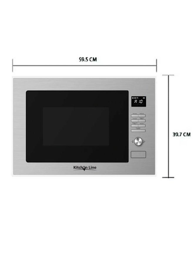 كيتشن لاين ميكرويف مدمج مع شواية 34 لتر مع 10 قوائم للطهي، فرن 1000 واط، شواية 1100 واط، فضي ستيل | KL34DCSS - Image 2