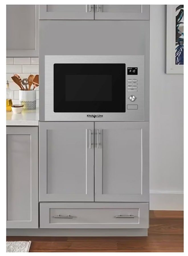 كيتشن لاين ميكرويف مدمج مع شواية 34 لتر مع 10 قوائم للطهي، فرن 1000 واط، شواية 1100 واط، فضي ستيل | KL34DCSS - Image 3