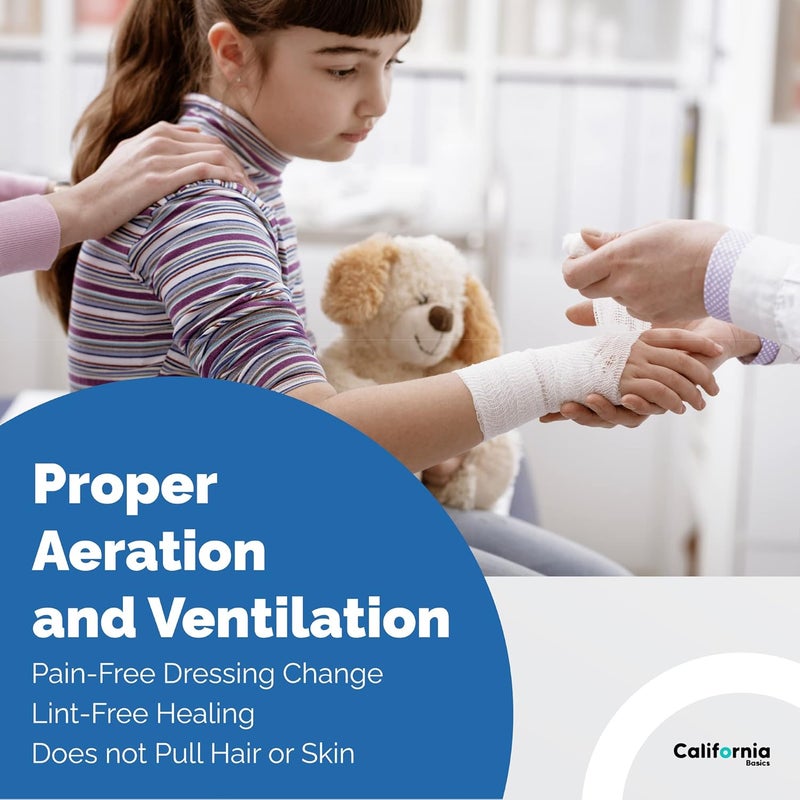 California Basics 48Pack Gauze Bandage Roll with Tape 2 Inches x 4 Yards  Soft Stretchable  Breathable Wrap for Wound Care First Aid  Medical Supplies  White - Image 5