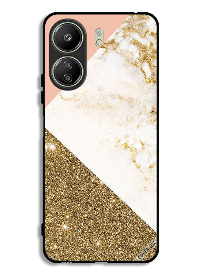 Covernex Xiaomi Redmi 13C Protective Case Cover Glitter & Marble Pattern - Image 1