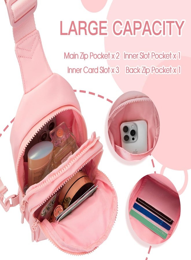 Viverte Easter Gifts for Teen Girls 7 8 9 10 11 Year Old Girls Birthday Gifts for Best Friends Easter Basket Stuffers Small Initial Sling Bag Crossbody Bag (Light Pink-A) - Image 3