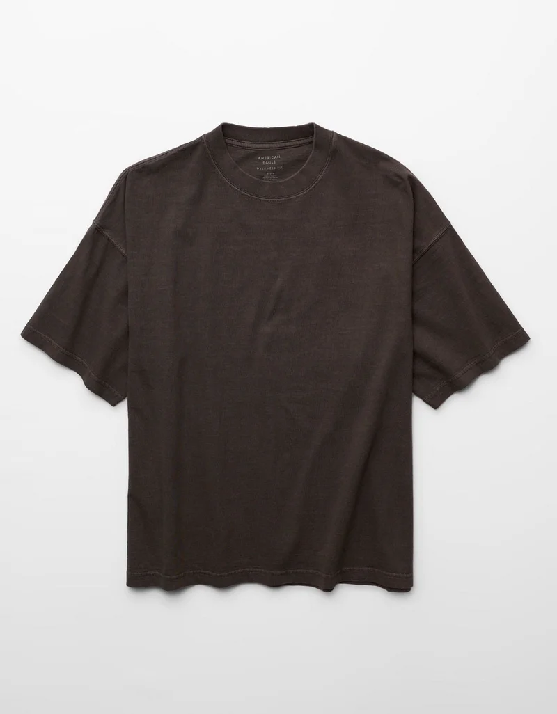 American Eagle  AE Relaxed Textured Slub T-Shirt for Men | Best Price UAE