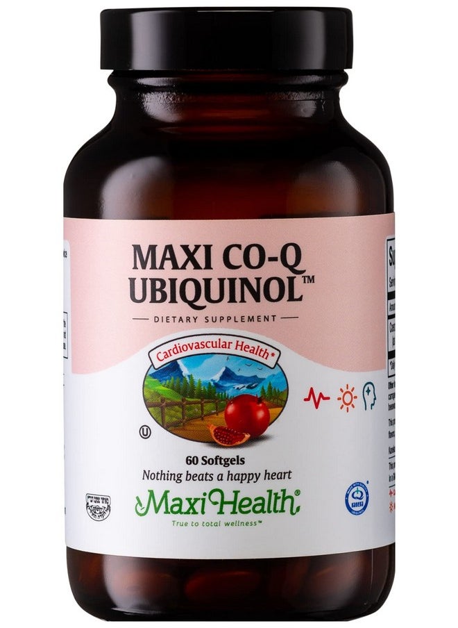 ماكسي هيلث - CoQ10 Ubiquinol - كبسولات CoQ10 اللينة 100 مجم - مكمل كو كيو 10 لصحة القلب والأوعية الدموية - امتصاص فائق - مكمل كو كيو 10 Ubiquinol 100 مجم لطاقة الخلايا - إنزيم CoQ 10 (60 كبسولة) - Image 1