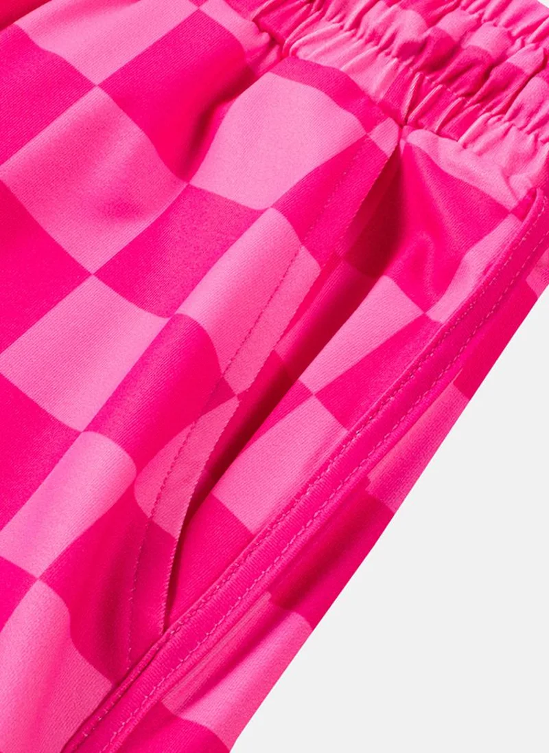 YUNIQEE Pink Checked Casual Shorts