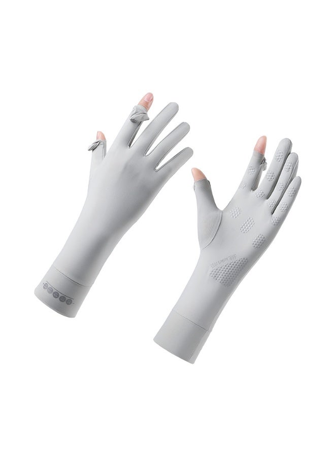 Thin Full Finger Uv Protection Gloves Driving Gloves Breathable Touchscreen Ice Silk UV Summer Gloves for Women