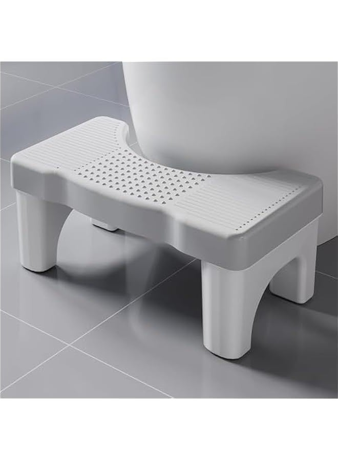 TRASSLE Toilet Potty Stool for Adults, 7 Heavy Duty Plastic Squatting  Foot Stool, Bathroom Non-Slip Toilet Assistance Step Stool - Healthy Gifts for Kids Seniors - Image 1