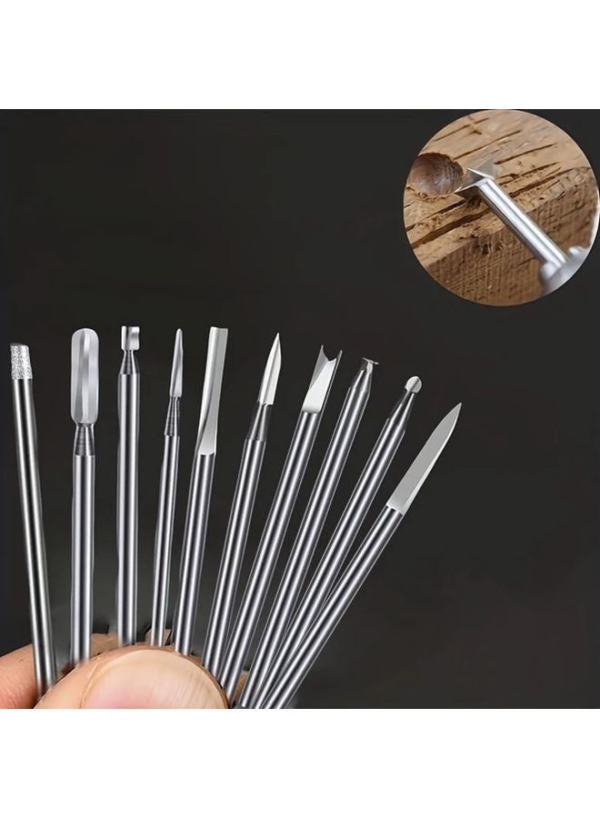 10pcs Electric Wood Carving Knife Set With Interchangeable Blades For DIY Woodworking - Image 2