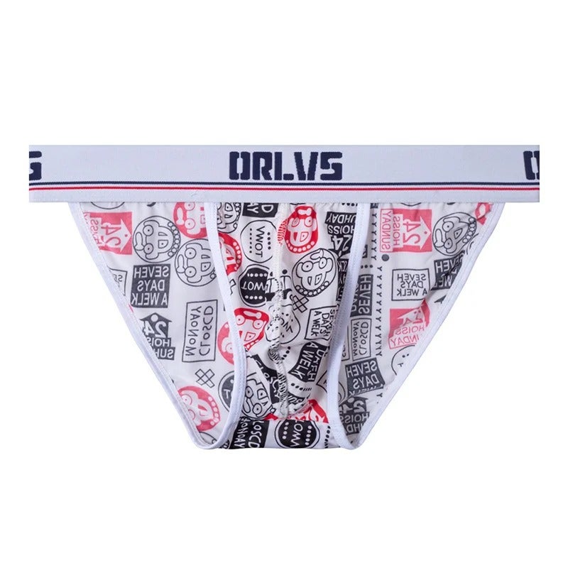 ORLVS Men's Ice Silk Low-Waist Shapewear Briefs, Breathable & Comfortable