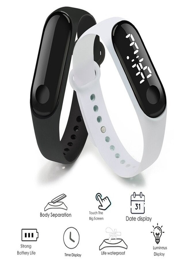 Smart Fitness Activity band for heart rate & blood pressure and steps work with both system android & ios White  - Image 2