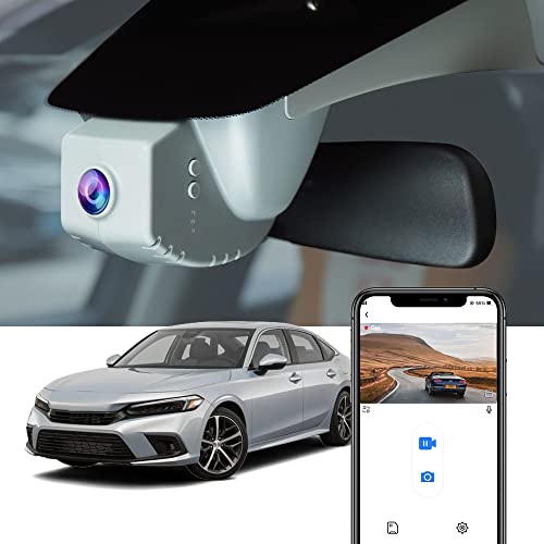 Fitcamx 4K Dash Cam Suitable for Honda Civic 2022-2026 & Type R Si (Black Cover), OEM Factory Look, UHD 2160P Video, Built-in WiFi & APP, Loop Recording, Gravity Sensor, Easy to Install, 64GB Card - Image 1