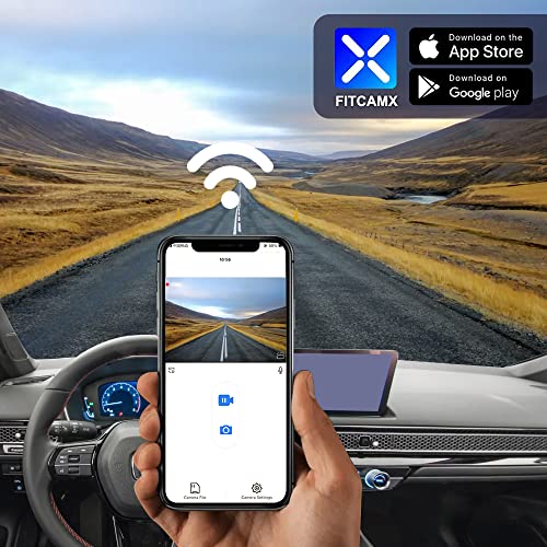 Fitcamx 4K Dash Cam Suitable for Honda Civic 2022-2026 & Type R Si (Black Cover), OEM Factory Look, UHD 2160P Video, Built-in WiFi & APP, Loop Recording, Gravity Sensor, Easy to Install, 64GB Card - Image 5
