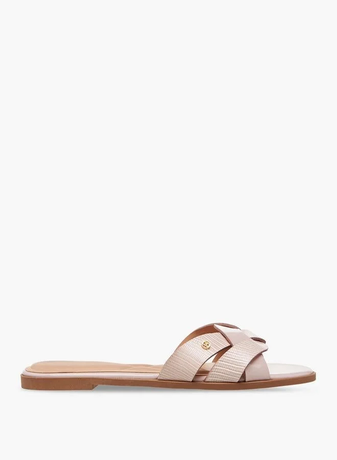 Women Textured Knot Slide Sandals