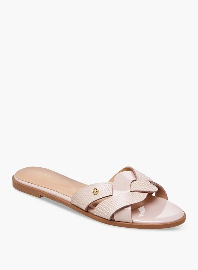 Celeste PINK Women Textured Knot Slide Sandals for Women | Best Price UAE
