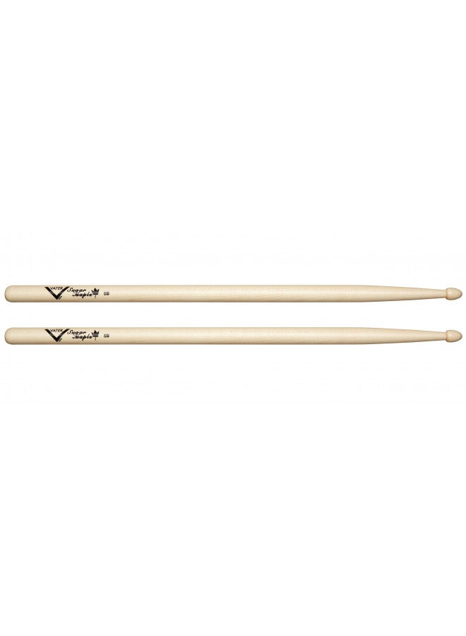 Vater 5B Wood Tip Sugar Maple Drumsticks, Pair