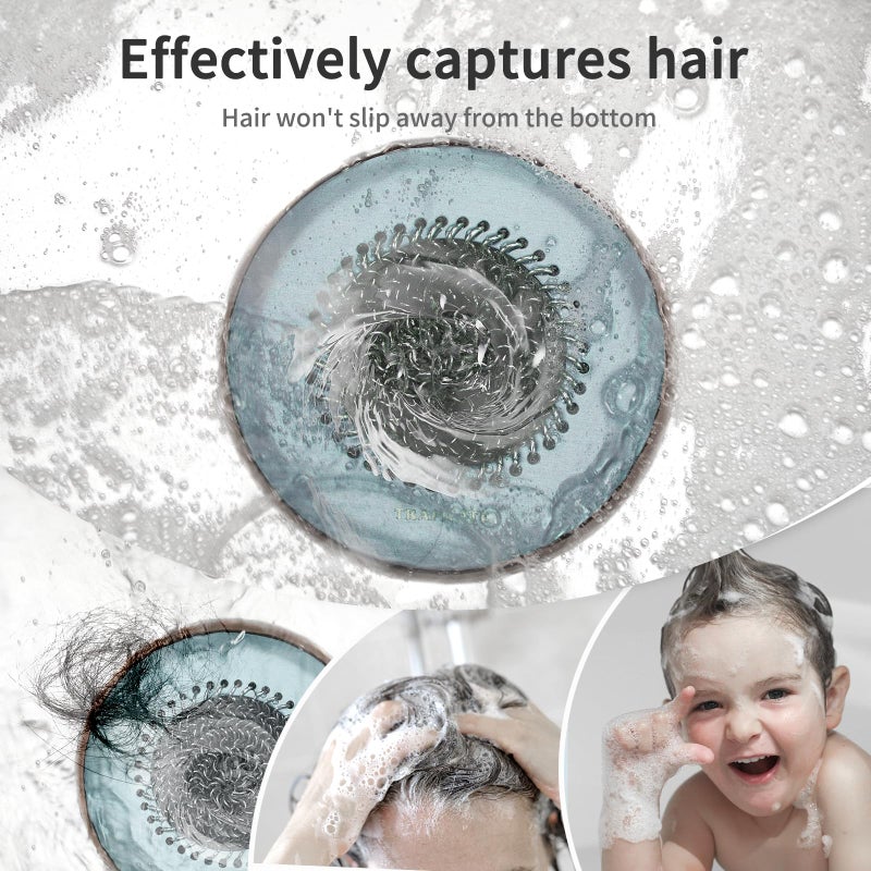 TRAPMATE Reversible Bathtub Drain Protector Hair Catcher/Easy Clean & Fast Drainage Drain Cover for Regular & Pop-up Drain (Teal) - Image 3