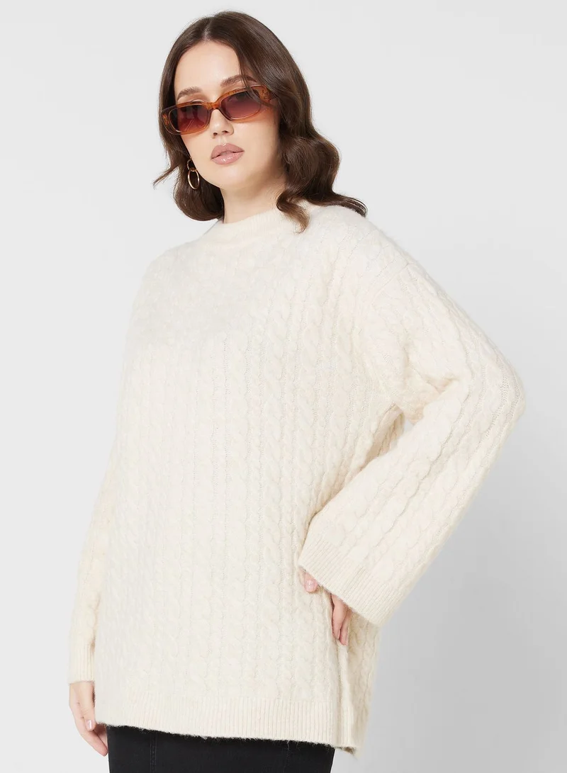 VERO MODA Wide Sleeve Knitted Sweater