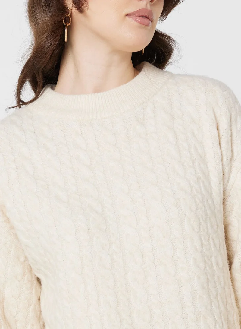 VERO MODA Wide Sleeve Knitted Sweater