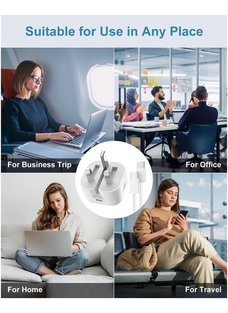 ابيل شاحن آيفون 15 برو ماكس تصميم مدمج مع منفذ USB C وسلك شحن سريع بطول 1 متر لتجربة شحن مثالية بقدرة 35 وات - Image 3