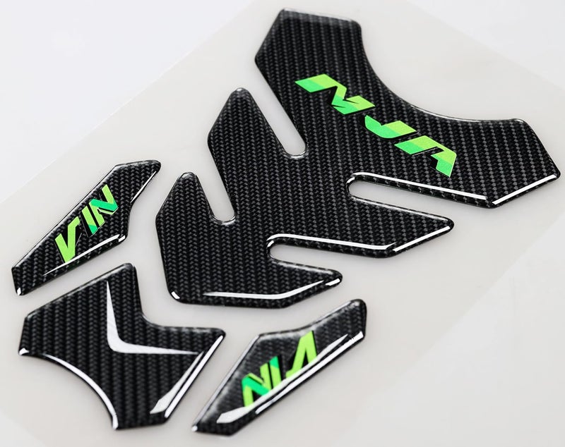 REVSOSTAR 5D Real Carbon Fiber, Motorcycle Decal Vinyl Tank Protector, Tank Pad for NJ 650 ZX636 ZX600 ZX-10R ZX14 ZX1400 ZX14R ABS 1000 ZX100 , Offering an Alternative nj Tank pad - Image 2
