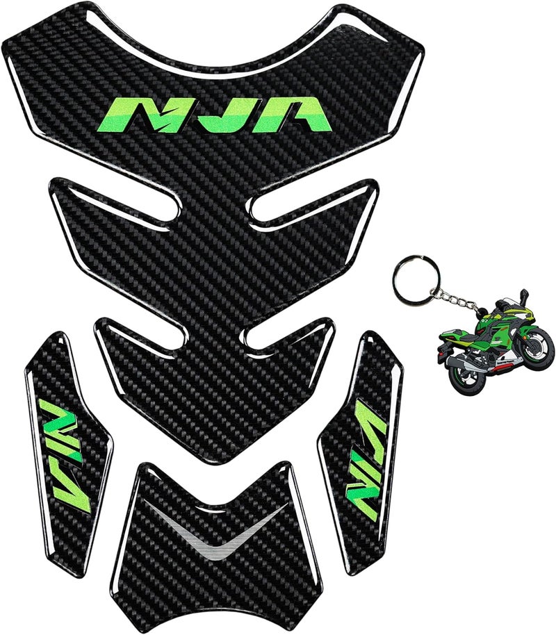 REVSOSTAR 5D Real Carbon Fiber, Motorcycle Decal Vinyl Tank Protector, Tank Pad for NJ 650 ZX636 ZX600 ZX-10R ZX14 ZX1400 ZX14R ABS 1000 ZX100 , Offering an Alternative nj Tank pad - Image 1