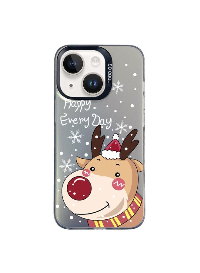 S-TOP Case For iPhone 14 Christmas Series PC Full Coverage Pattern Phone Case - Image 1