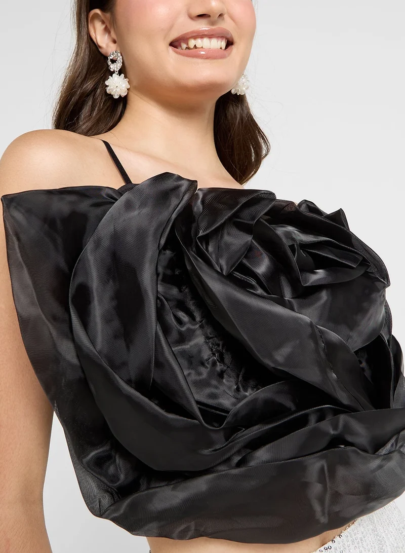 Ginger Rose Ruffle Detail Tube Top