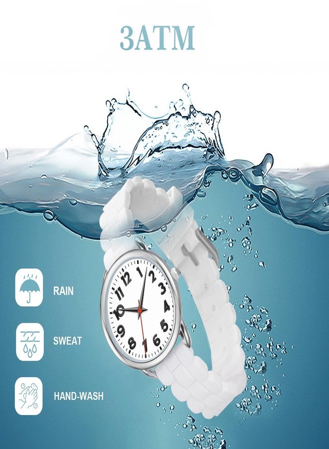 Bisley Women Watch White Silicone Watch Arabic Dial Easy to Read Watch - Image 5