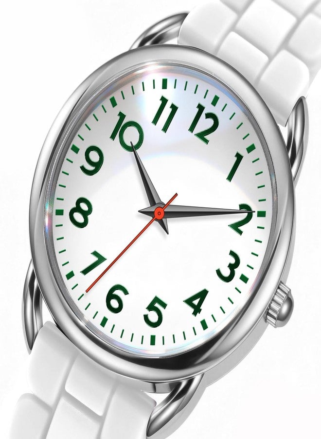 Bisley Women Watch White Silicone Watch Arabic Dial Easy to Read Watch - Image 2